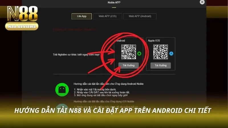 Hướng Dẫn Tải App N88 APK Mới Nhất 2026 Cho Android Và iOS Hướng dẫn tải cho Android cực chi tiết